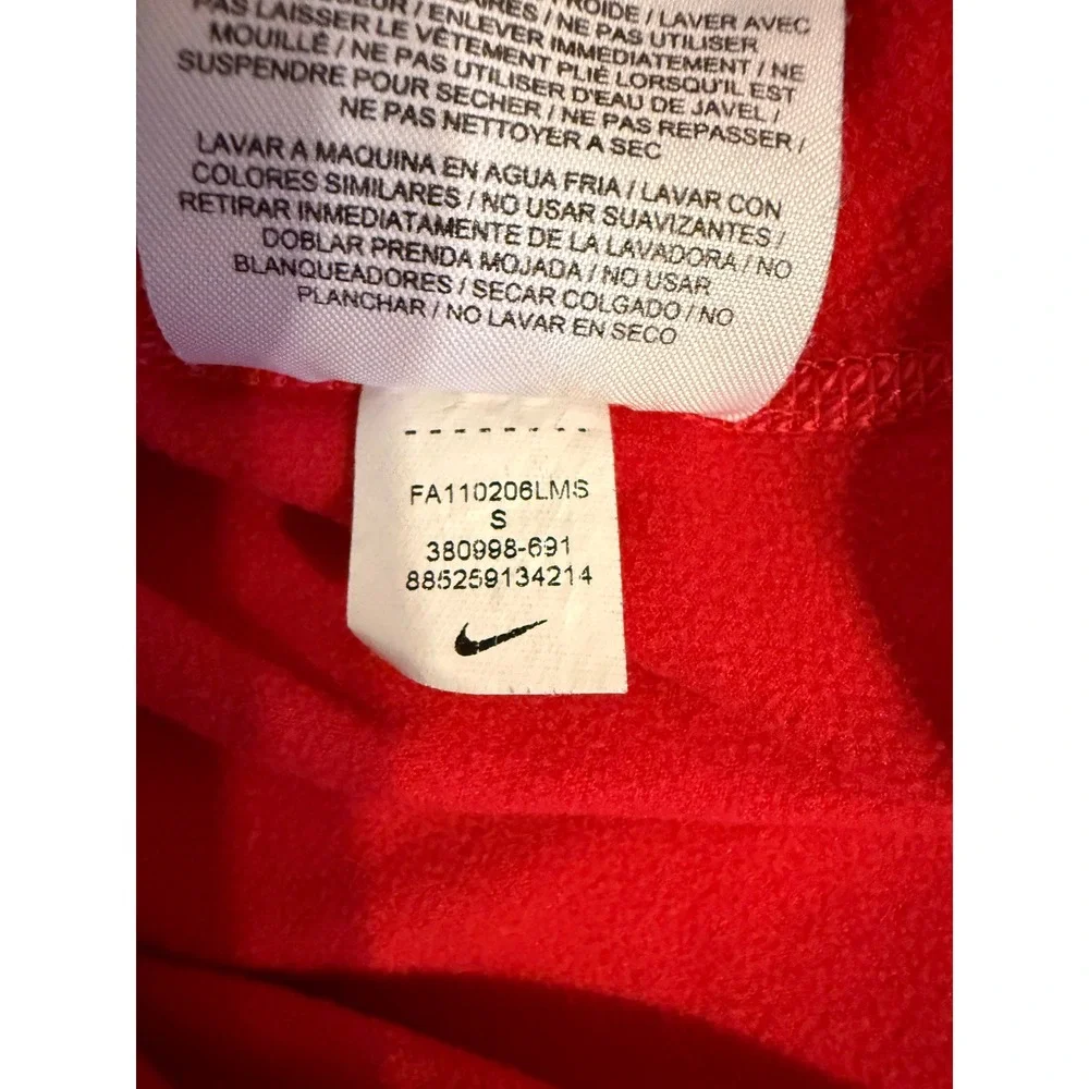 Nike Therma-FIT Womens Red Half Zip Long Sleeve Running Top Small 380998-691 - Picture 4 of 11
